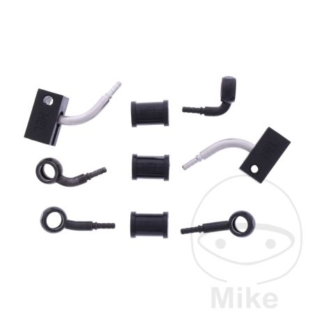 Kit Latiguillo de Freno Metálico 3 Piezas Negro | Motos Camaral