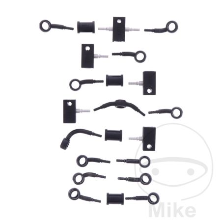 Kit Latiguillos de Freno Metálicos Negro 10 Piezas | Motos Camaral