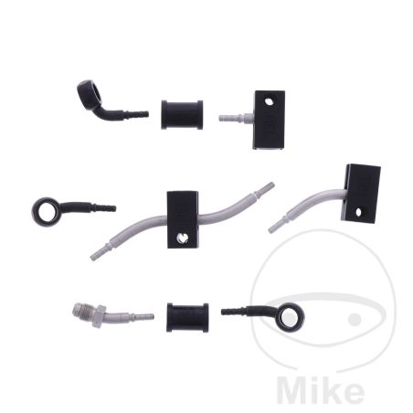 Latiguillo de Freno Metálico Kit 4 Piezas Negro | Motos Camaral