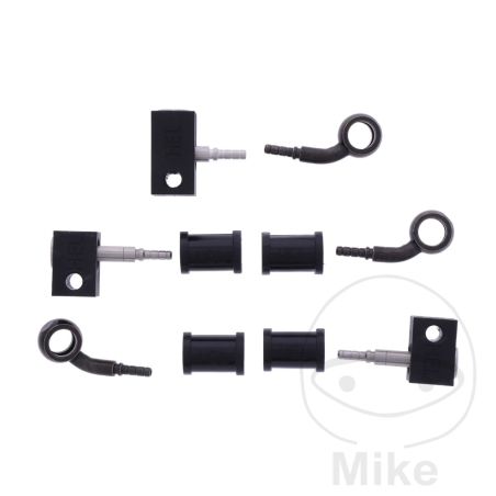 Latiguillo de Freno Metálico Kit 3 Piezas Negro | Motos Camaral