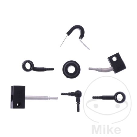 Kit Latiguillo de Freno Metálico 3 Piezas Negro | Motos Camaral
