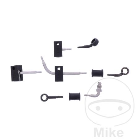 Kit Latiguillos de Freno Metálicos Negros 4 Piezas | Motos Camaral