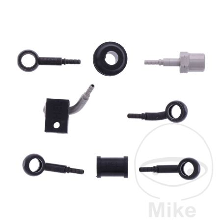 Kit Latiguillo de Freno Metálico 3 Piezas Negro | Motos Camaral