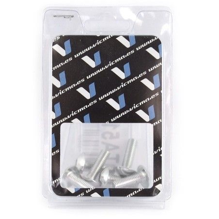 Kit 6 tornillos allen cabeza alomada M5x15mm Plata V PARTS - motoscamaralweb.com