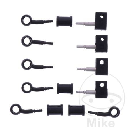 Latiguillo de Freno Metálico Kit 5 Piezas Negro | Motos Camaral
