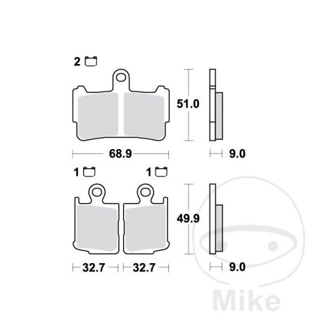 Pastillas de Freno Sinter Delantero TRW 7323249 | Motos Camaral