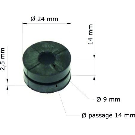 Silentblock Honda CRF450R.X 05-08/Radiador 19051-KRN-000 GRM-109/10 (Juego de 10) - motoscamaralweb.com