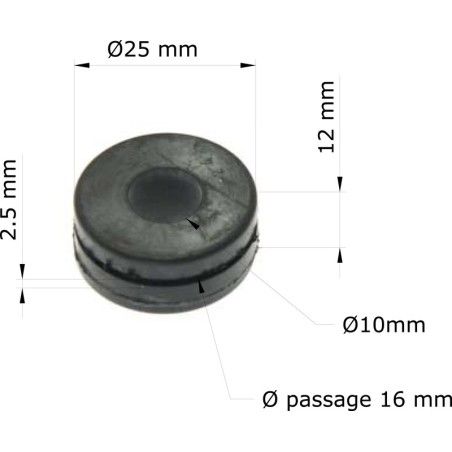 Silentblock Honda CBR900RR 92-94/Faro 19051-KA4-000 GRM-126/10 (Juego de 10) - motoscamaralweb.com