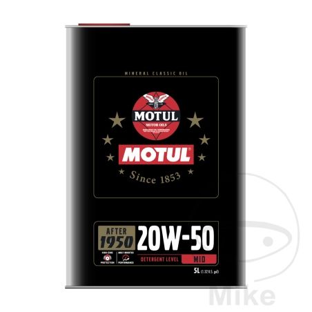 Aceite Motor 20W50 4T Mineral 5L Motul Clásico | Motos Camaral
