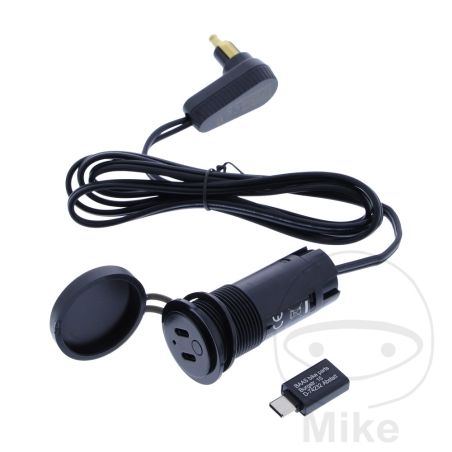 Cable Maleta Sobredepósito 3.6A USB A+C | Motos Camaral