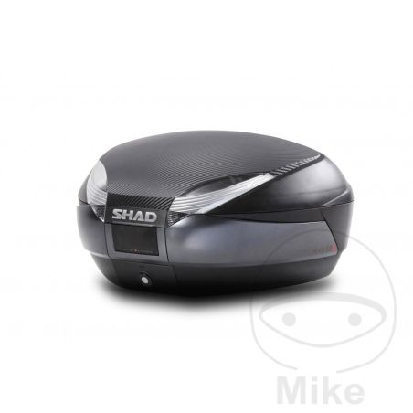 Baúl Shad SH48 48 Litros Negro/Carbono con Parrilla | Motos Camaral