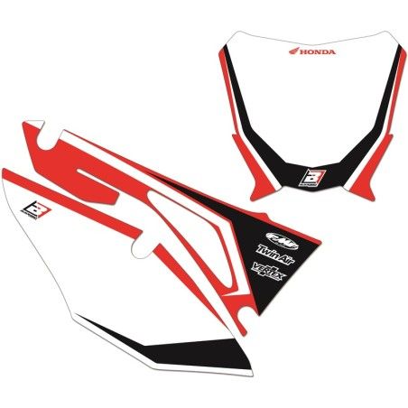 Kit adhesivos portanúmeros Blackbird Dream 4 Honda blanco - motoscamaralweb.com