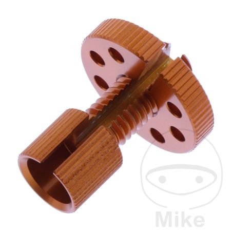 Tornillo Tensor de Cable JMP M8x1.25 30mm Naranja | Motos Camaral