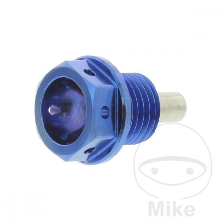 Tornillo Magnético Drenaje Aceite JMP M14x1.5 Azul | Motos Camaral