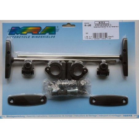 Kit de montaje MRA para pantalla HKSL 260mm motos naked (manillar 22mm/25mm) - motoscamaralweb.com
