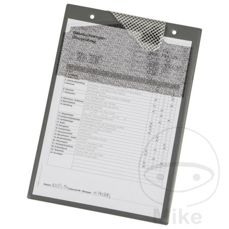 Portapapeles A4 Gris con Compartimento para Llaves | Motos Camaral