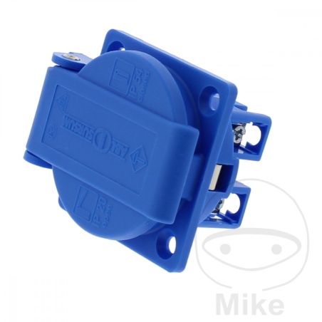 SCHUKOSTECKDOSE Azul con Tapa | Recambios Taller | Motos Camaral