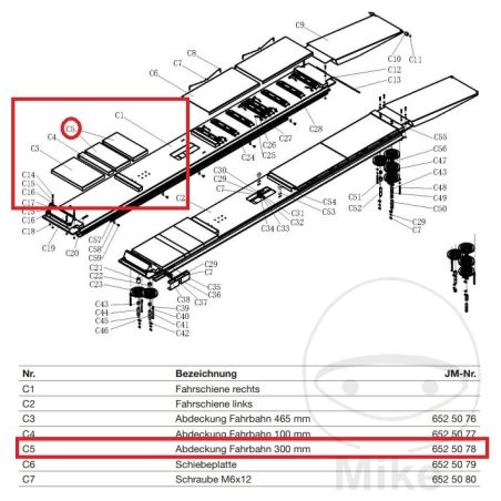 Tapa FAHRBAHN 300 mm JMP Fox 5500 AMS | Recambios Taller | Motos Camaral