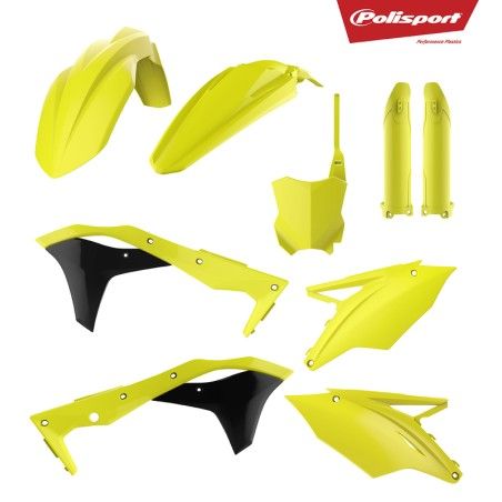 Kit de plástica completo Polisport Kawasaki amarillo fluor 90743 - motoscamaralweb.com