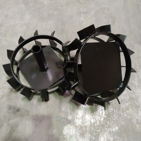 JUEGO DE RUEDAS METALICAS C/EJES H-23MM 290X100 MM (2 UN)- motoscamara