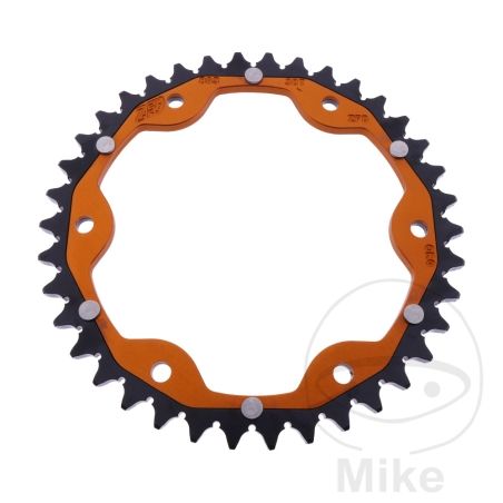 Corona Dual ZF 38 Dientes Paso 525 Naranja | Motos Camaral