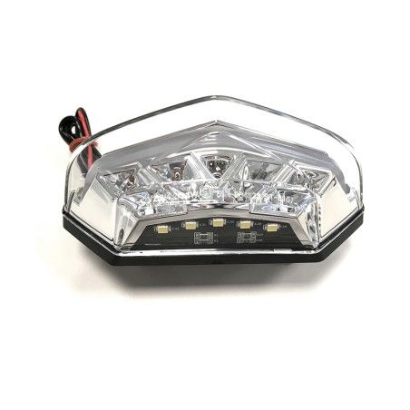 Piloto trasero + intermitentes integrados LED V Parts 12V2.3/4.2/1.1W 115x40mm - motoscamaralweb.com