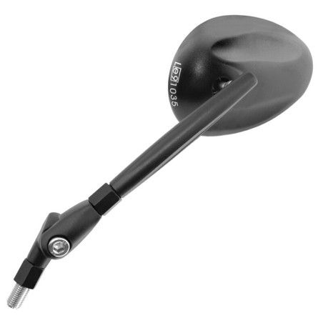 Retrovisor ambos lados universal V PARTS ovalado 125x86mm negro - motoscamaralweb.com