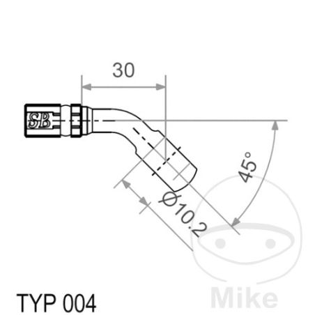 Banjo Vario TYP004 10mm 45 Inox | Motos Camaral