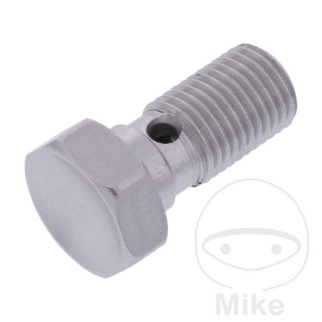Tornillo Banjo Simple 3/8-24 Aluminio Plateado | Motos Camaral