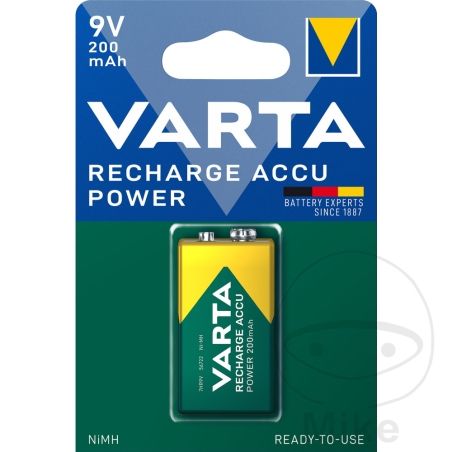 Pila 9V Recargable Accu Power | Motos Camaral