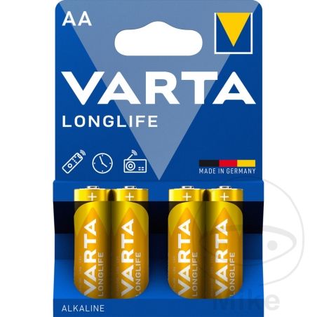 Pila Mignon AA Longlife 4 uds | Varta | Motos Camaral