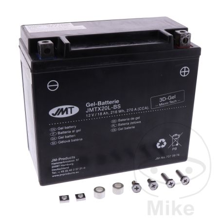 Batería Moto YTX20L-BS Gel JMT | Motos Camaral