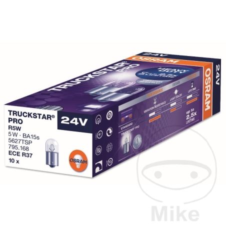 Bombilla 24V5W BA15S Osram Truckstar | Motos Camaral