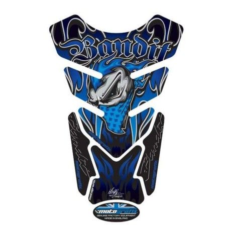 Protector de depósito Motografix BANDIT azul. 4 piezas - motoscamaralweb.com