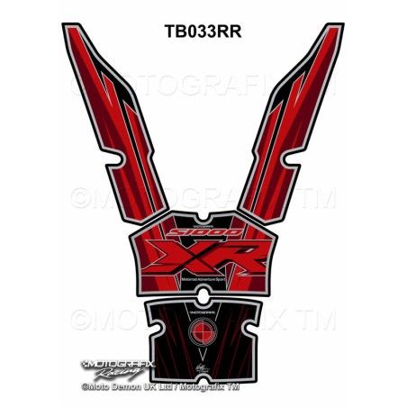 Protector de depósito Motografix BMW S1000XR rojo negro - motoscamaralweb.com