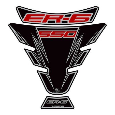 Protector de depósito Motografix Kawasaki ER6F 3 piezas negro - motoscamaralweb.com