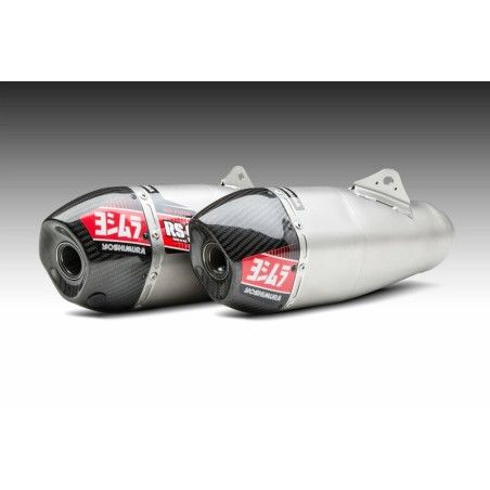 Silencioso derecho de acero inoxidable Yoshimura. para escape RS-9. Honda CRF450R/RX - motoscamaralweb.com