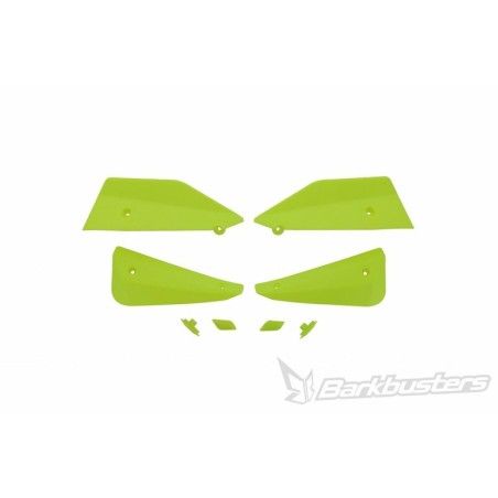 Kit de deflectores y conectores Barkbusters SABRE Color amarillo Hiviz - motoscamaralweb.com