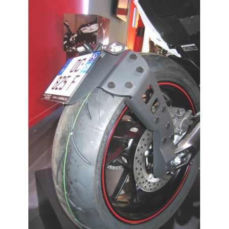 Portamatrículas a la rueda Yamaha MT-09 Tracer negro - motoscamaralweb.com