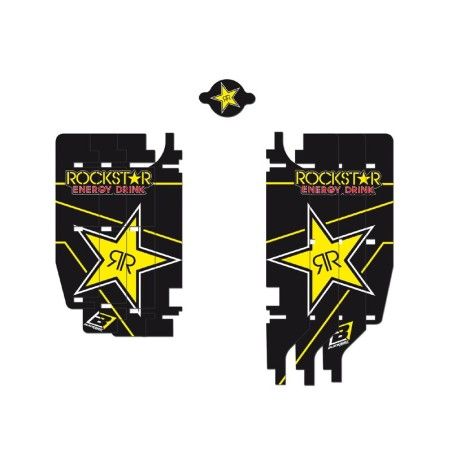 Adhesivos para rejillas de radiador Blackbird Rockstar Energy Suzuki A302L - motoscamaralweb.com