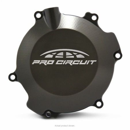 Tapa de embrague Pro Circuit para Kawasaki KX85/100: aluminio. negro - motoscamaralweb.com