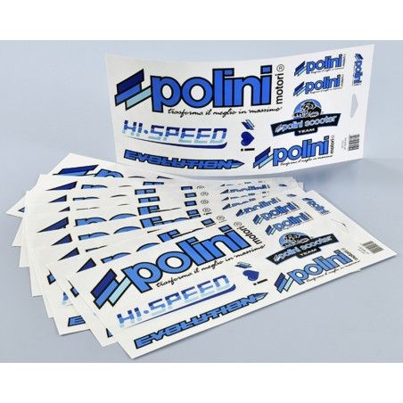 Juego de adhesivos POLINI Blue Line - motoscamaralweb.com
