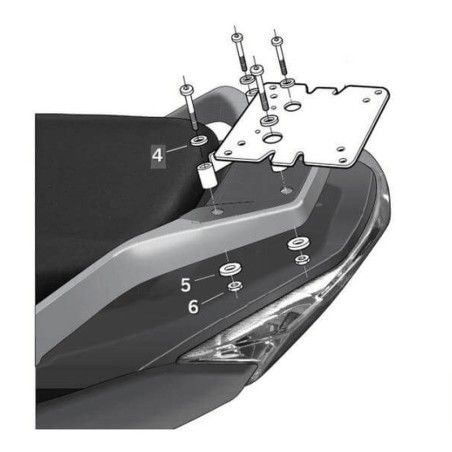 Fijaciones Top SHAD DAELIM S3/Q3 125i 10 - motoscamaralweb.com