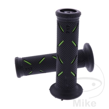 Puños 717 Negro/Verde 22/25mm Cerrados | Motos Camaral