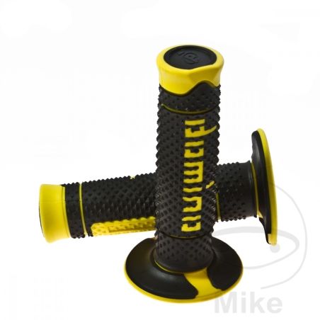 Puños Domino Negro/Amarillo Cerrados | Domino | Motos Camaral