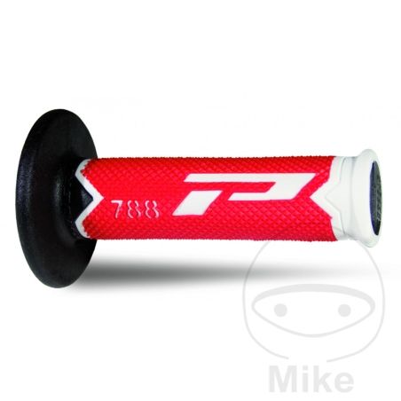 Puños Moto 788 Blanco/Rojo/Negro D.22/25 | Motos Camaral