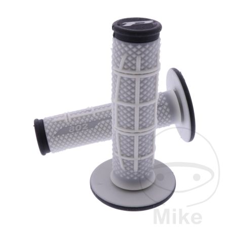 Puños 802 Carbón Negro/Blanco D.22/25mm | Motos Camaral