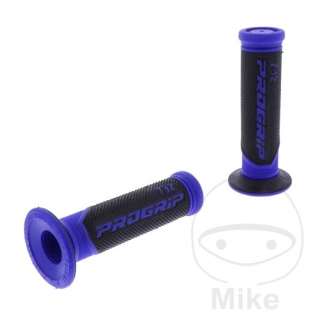 Puños Moto 732 Negro/Azul Abiertos 22/25mm | Motos Camaral