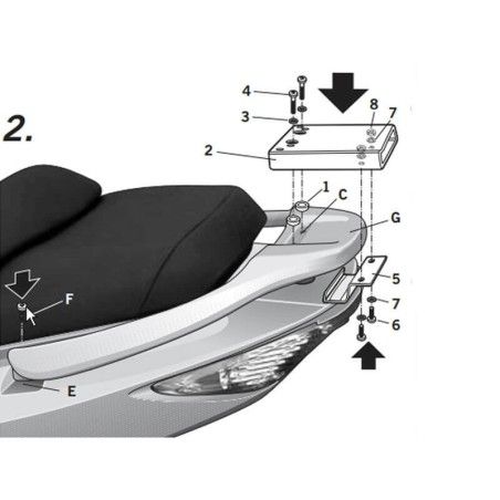 Fijaciones SHAD KYMCO XCITING 500 R/ABS 05-10 - motoscamaralweb.com