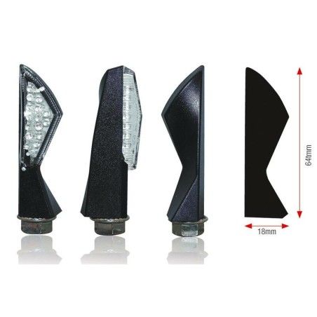 Juego de intermitentes LED BIHR Asym - motoscamaralweb.com